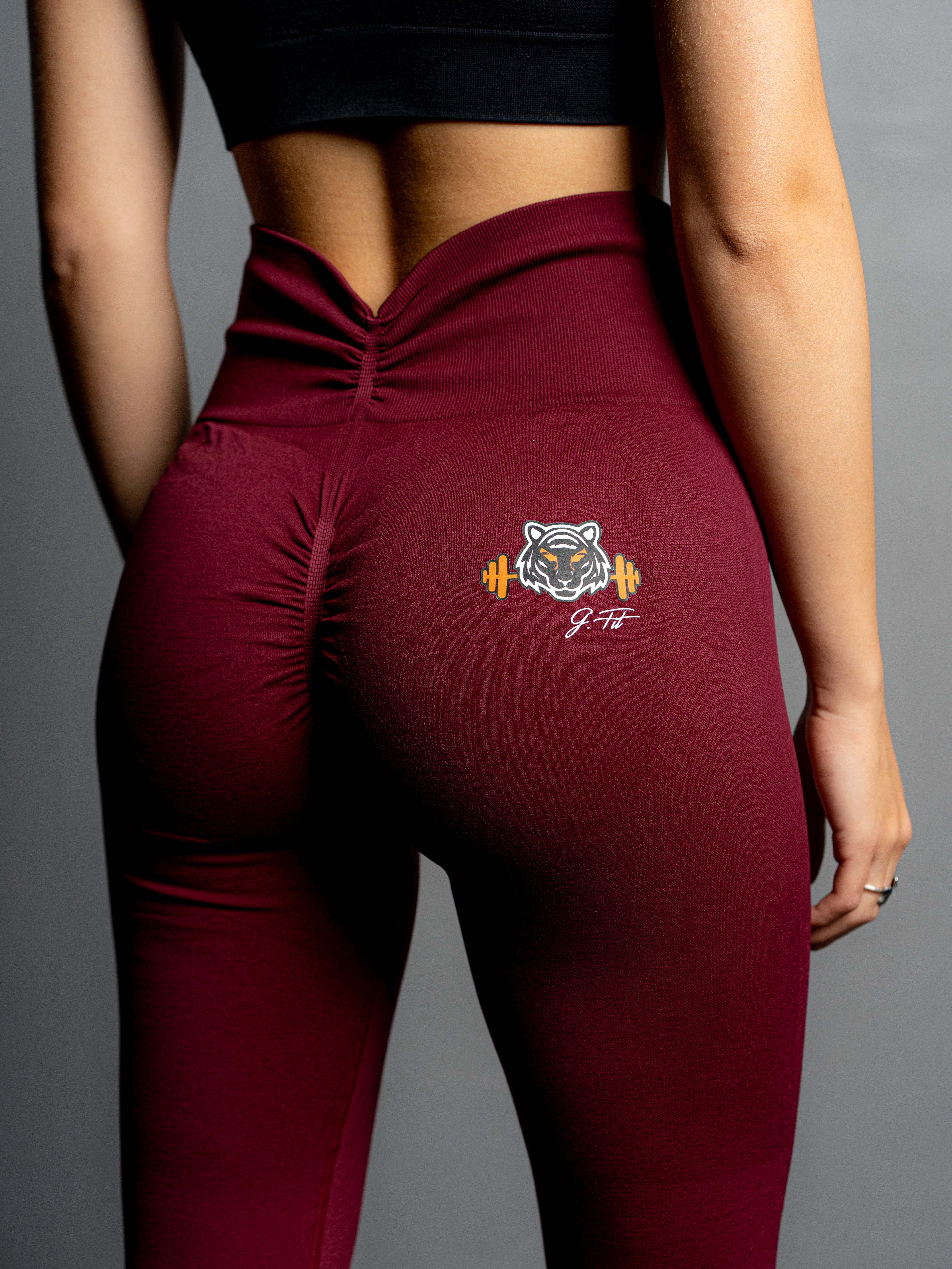 BORDEAUX DOUBLE CURL LEGGINGS