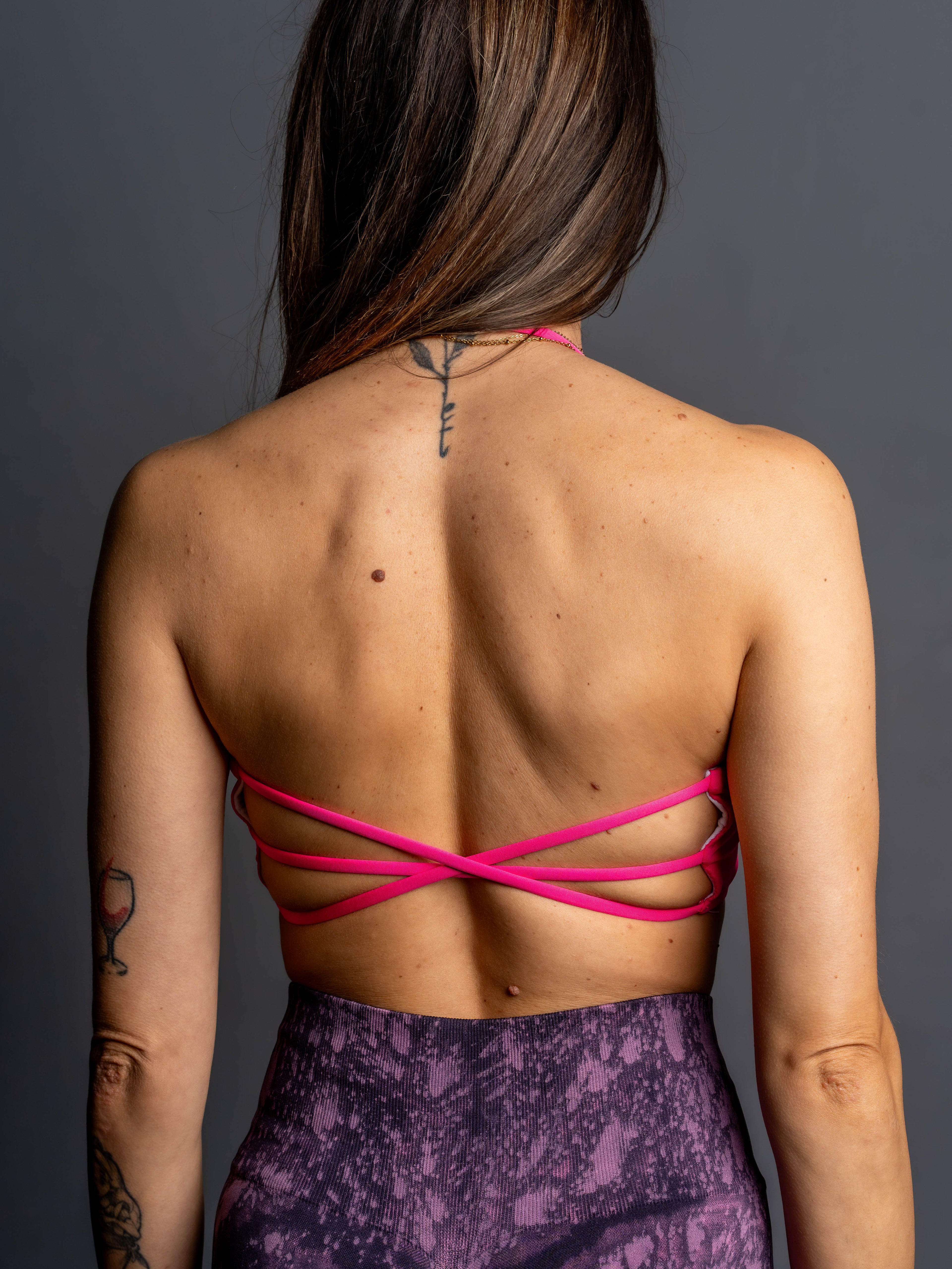 FUCSIA TRIBACK TOP