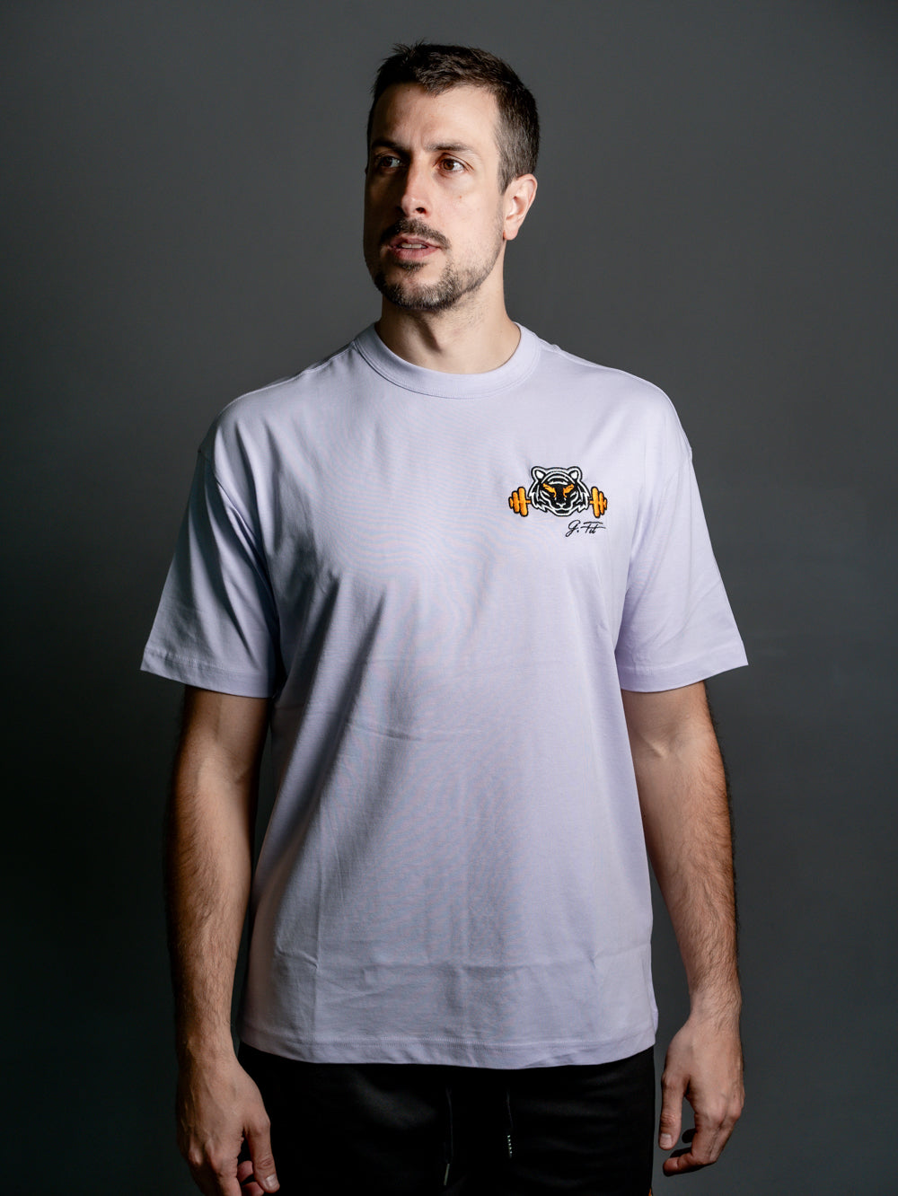 T - SHIRT OVERSIZE CON TIGRE RICAMATA - UOMO