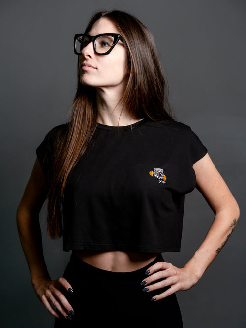 BLACK CROP TOP