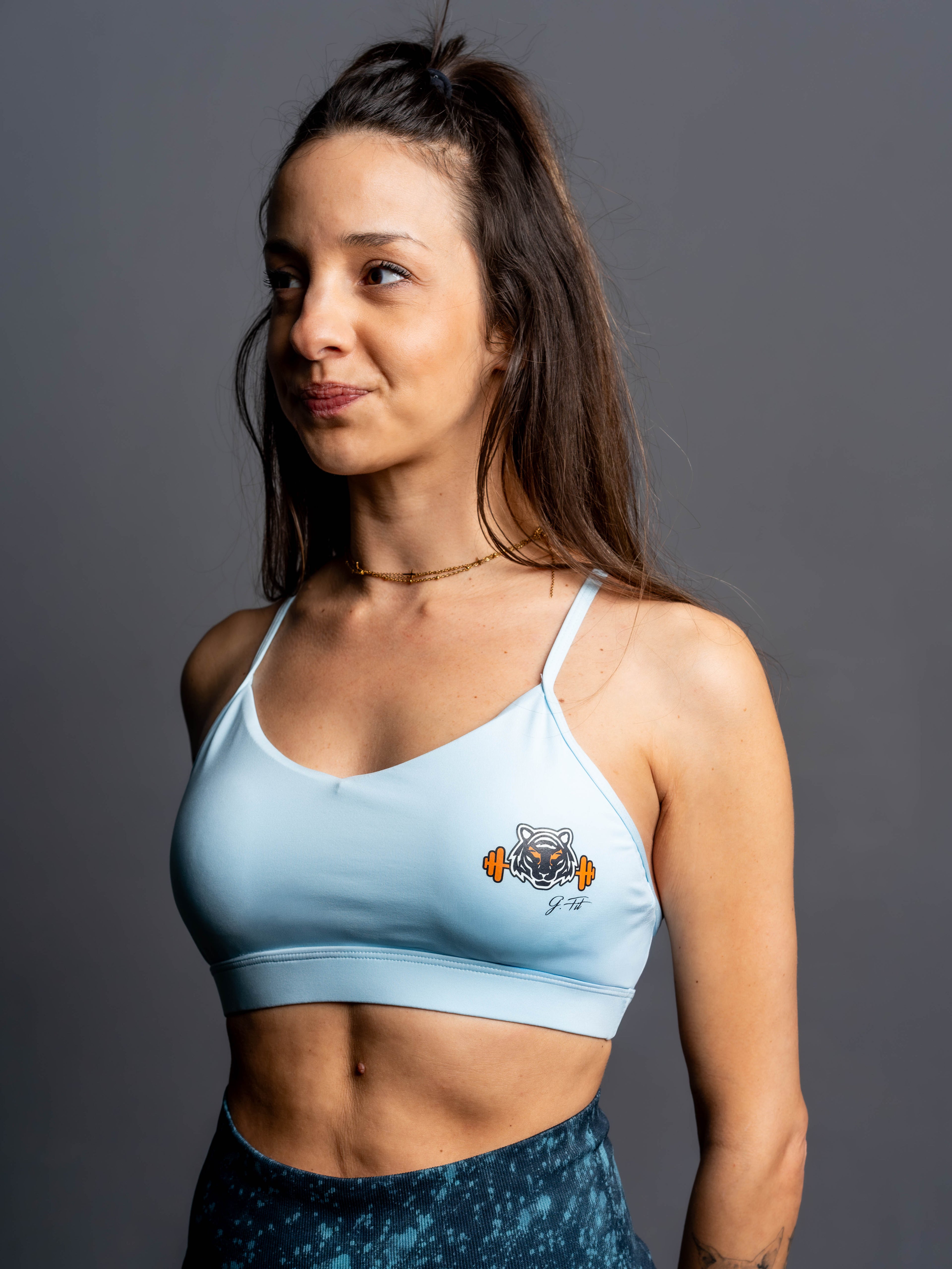 LIGHT BLUE ORBIT TOP