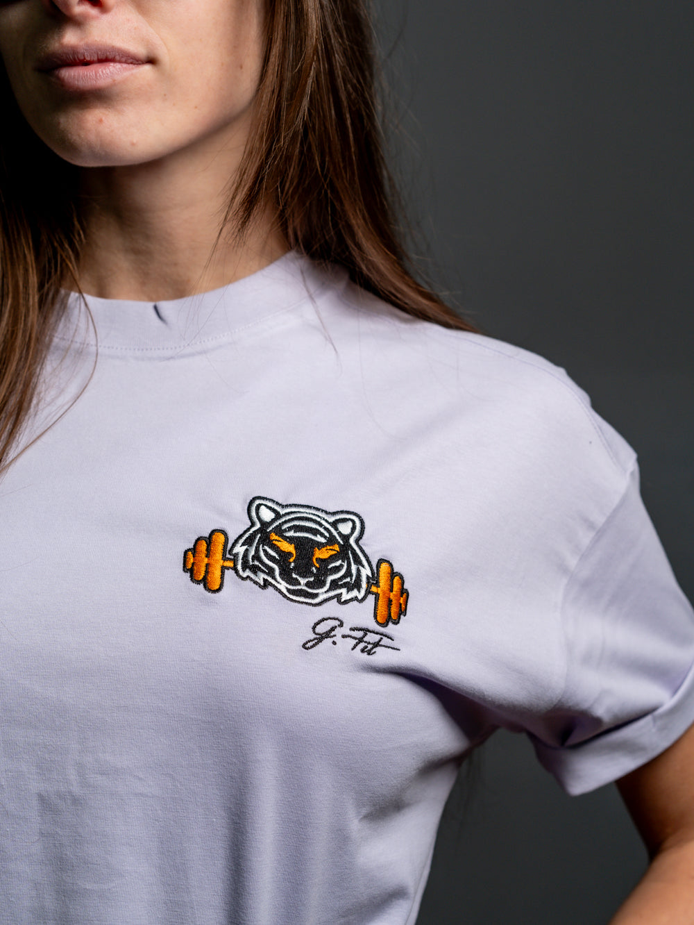 T - SHIRT OVERSIZE CON TIGRE RICAMATA - DONNA