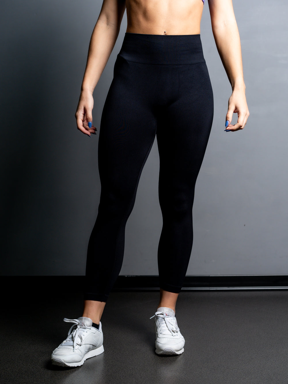 BLACK DOUBLE CURL LEGGINGS