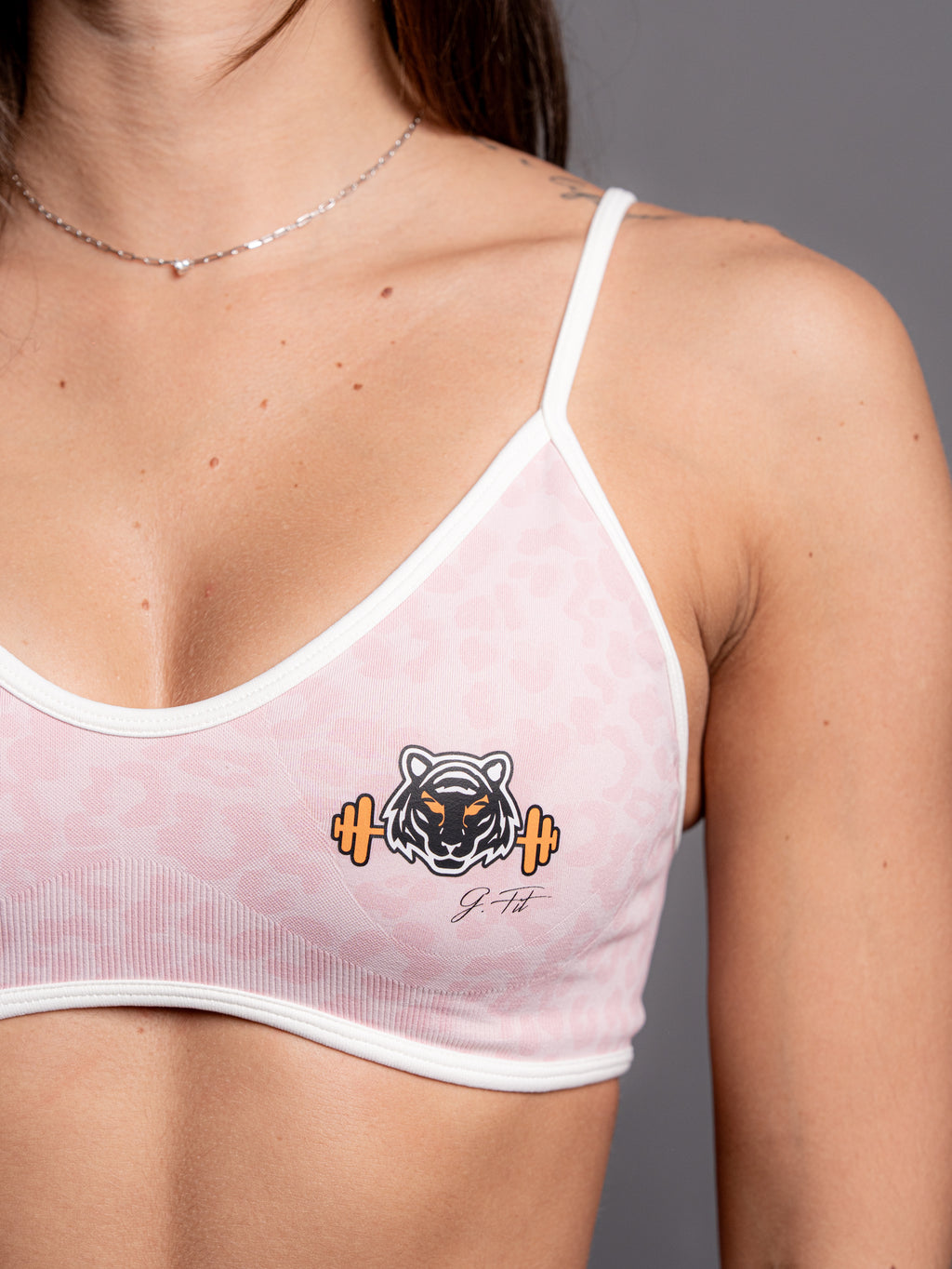 PINK LEOPARD CONTRAST TOP