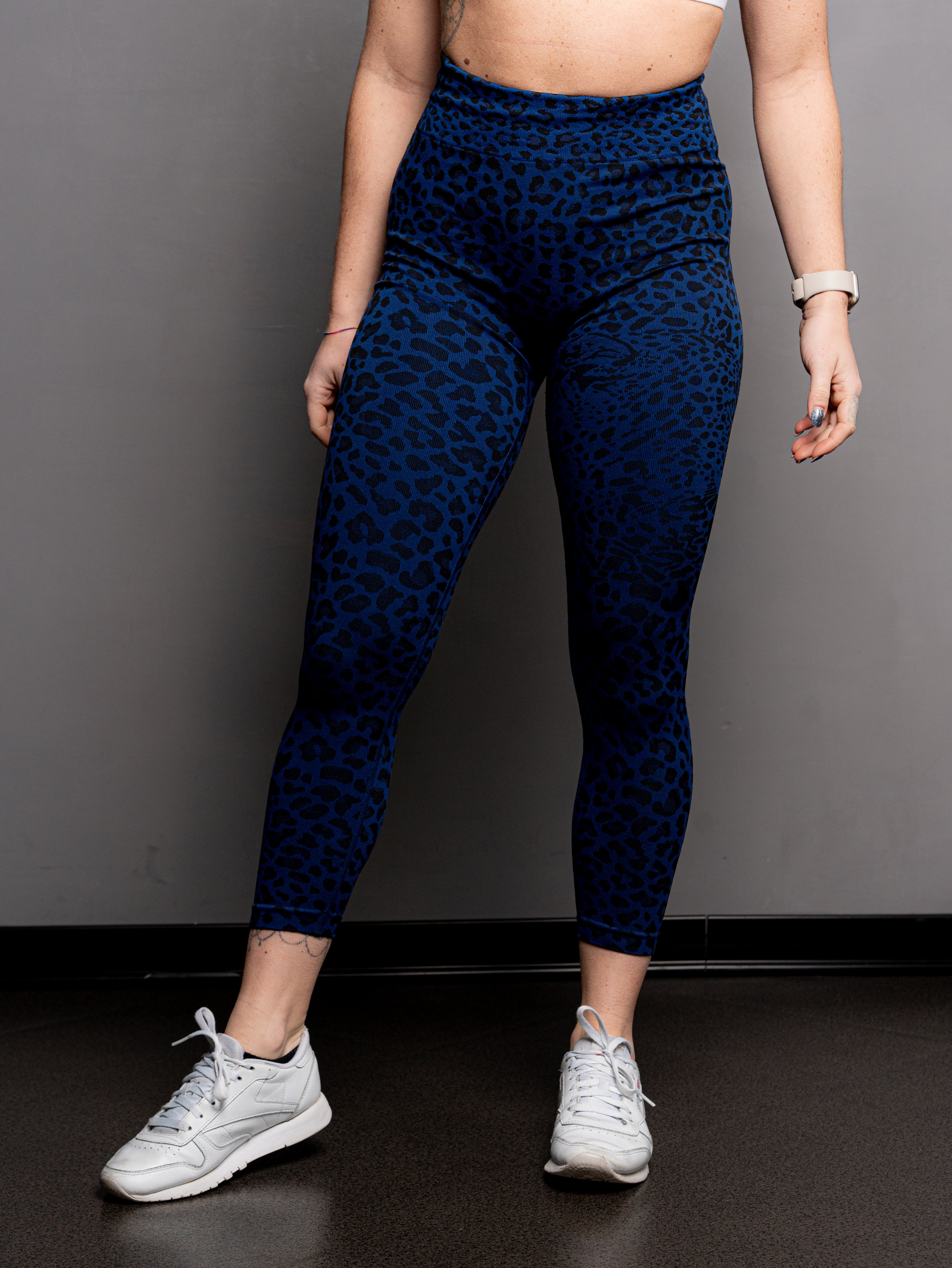 BLUE LEOPARD LEGGINGS