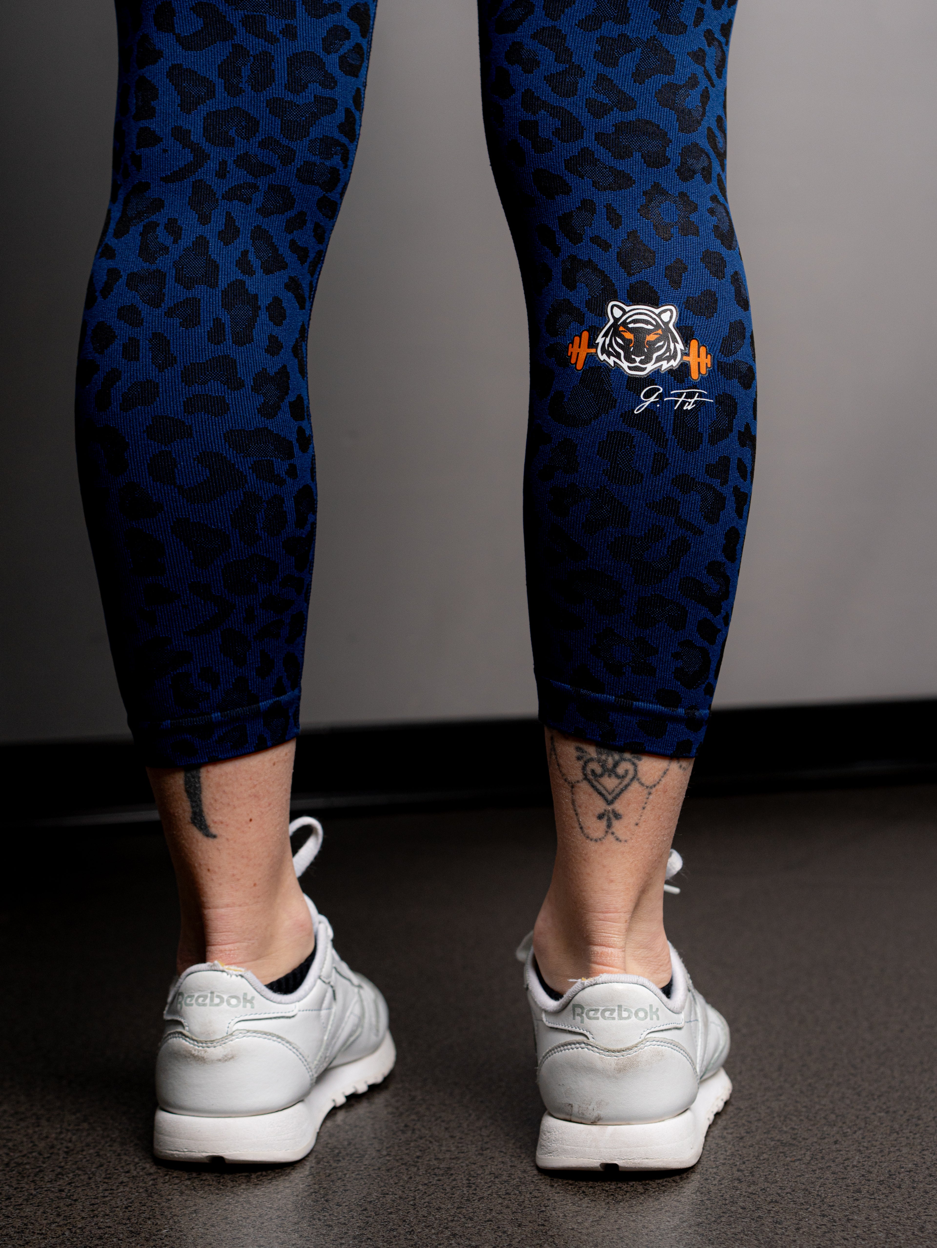 BLUE LEOPARD LEGGINGS