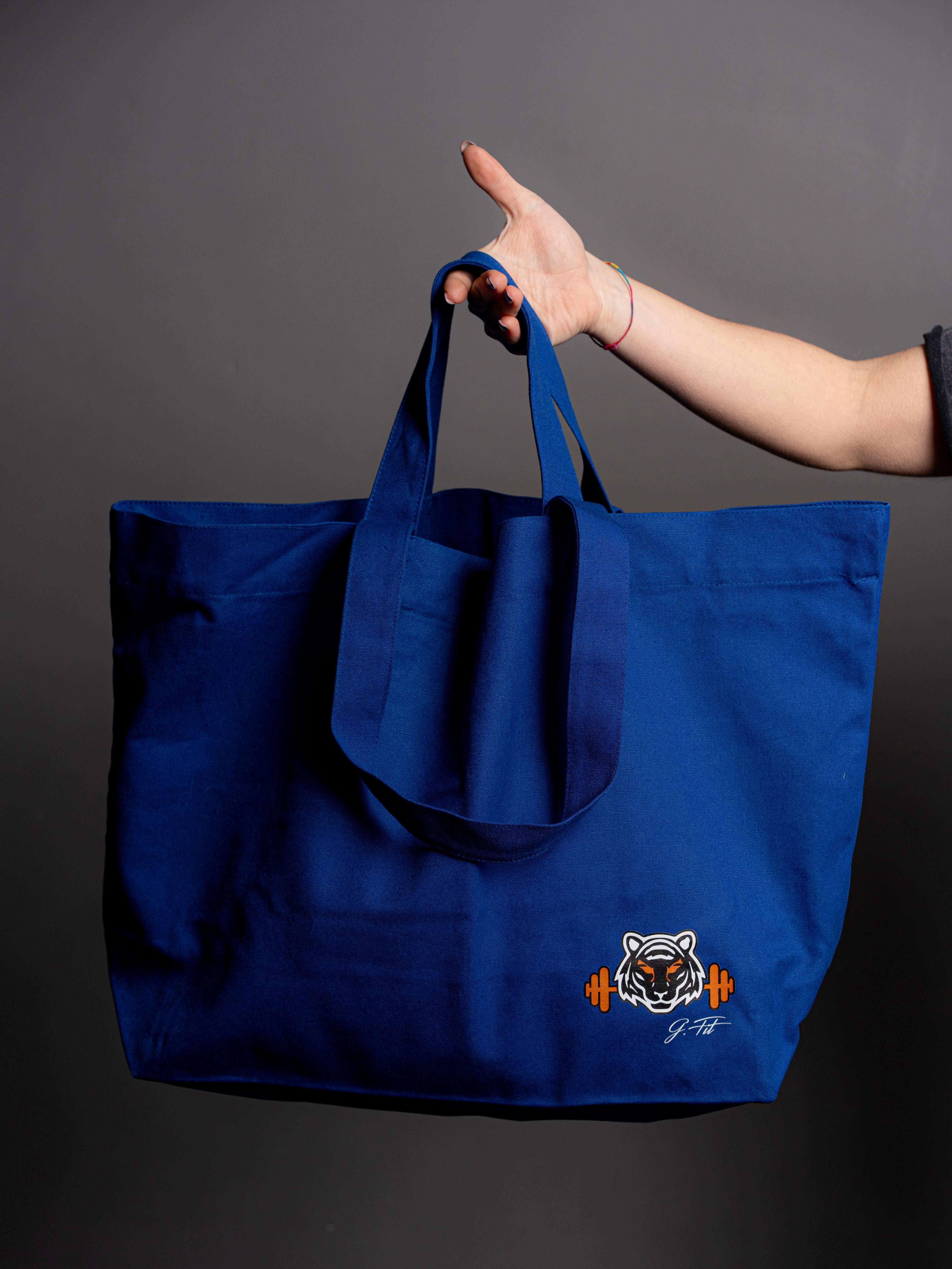 BLUE OVERSIZE COTTON BAG