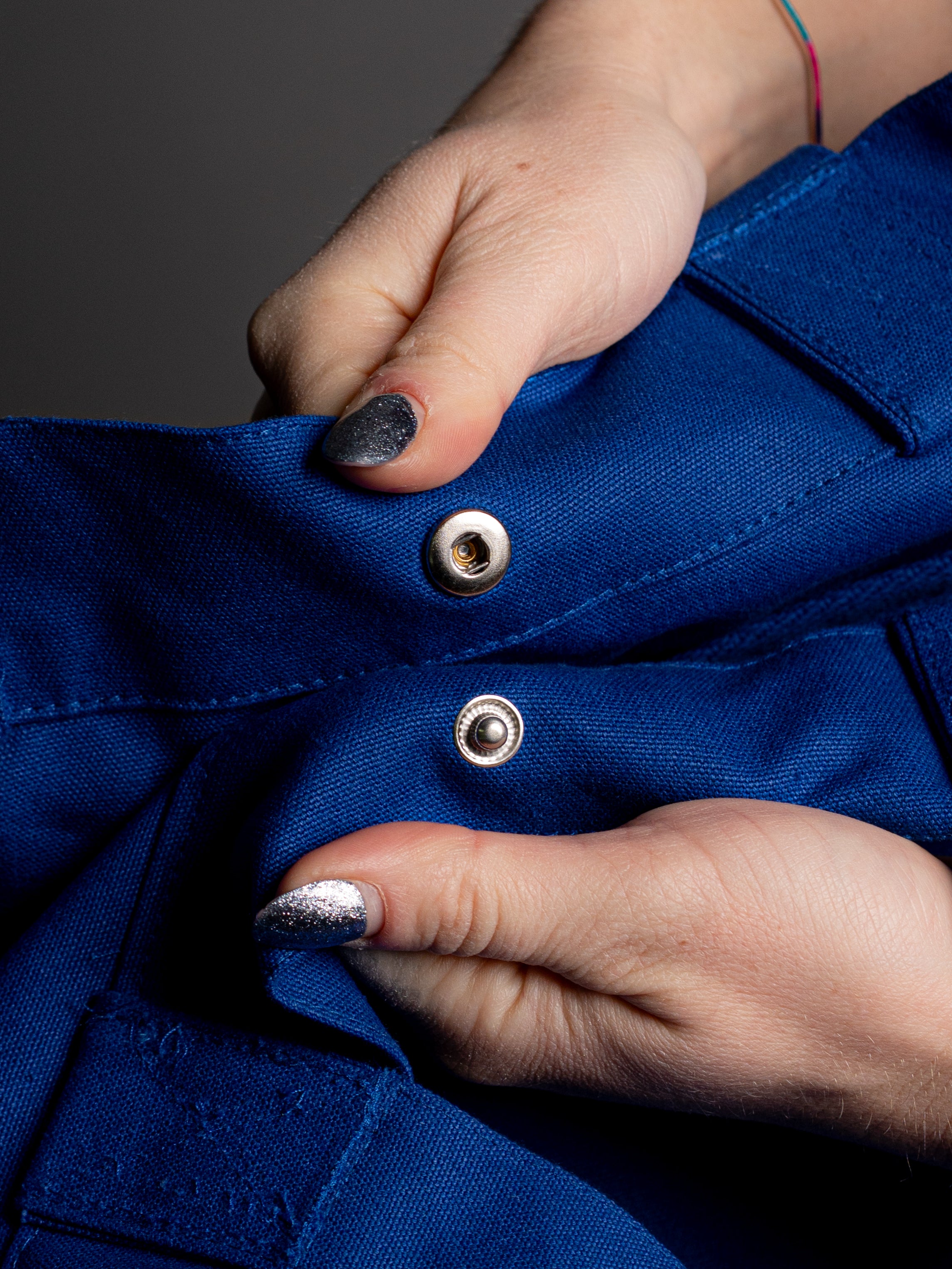 BLUE OVERSIZE COTTON BAG