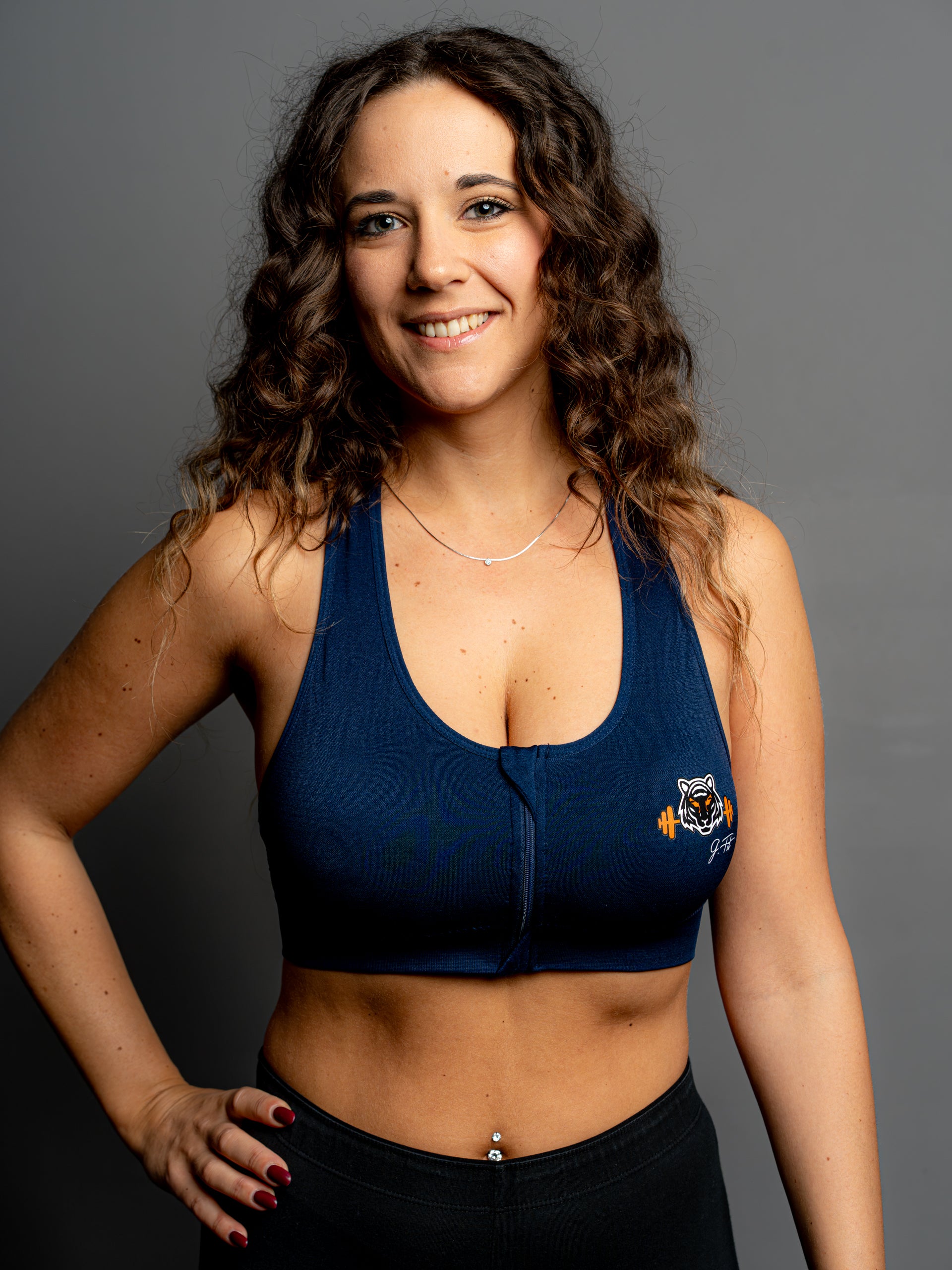 DARK BLUE ZIP-FIT TOP