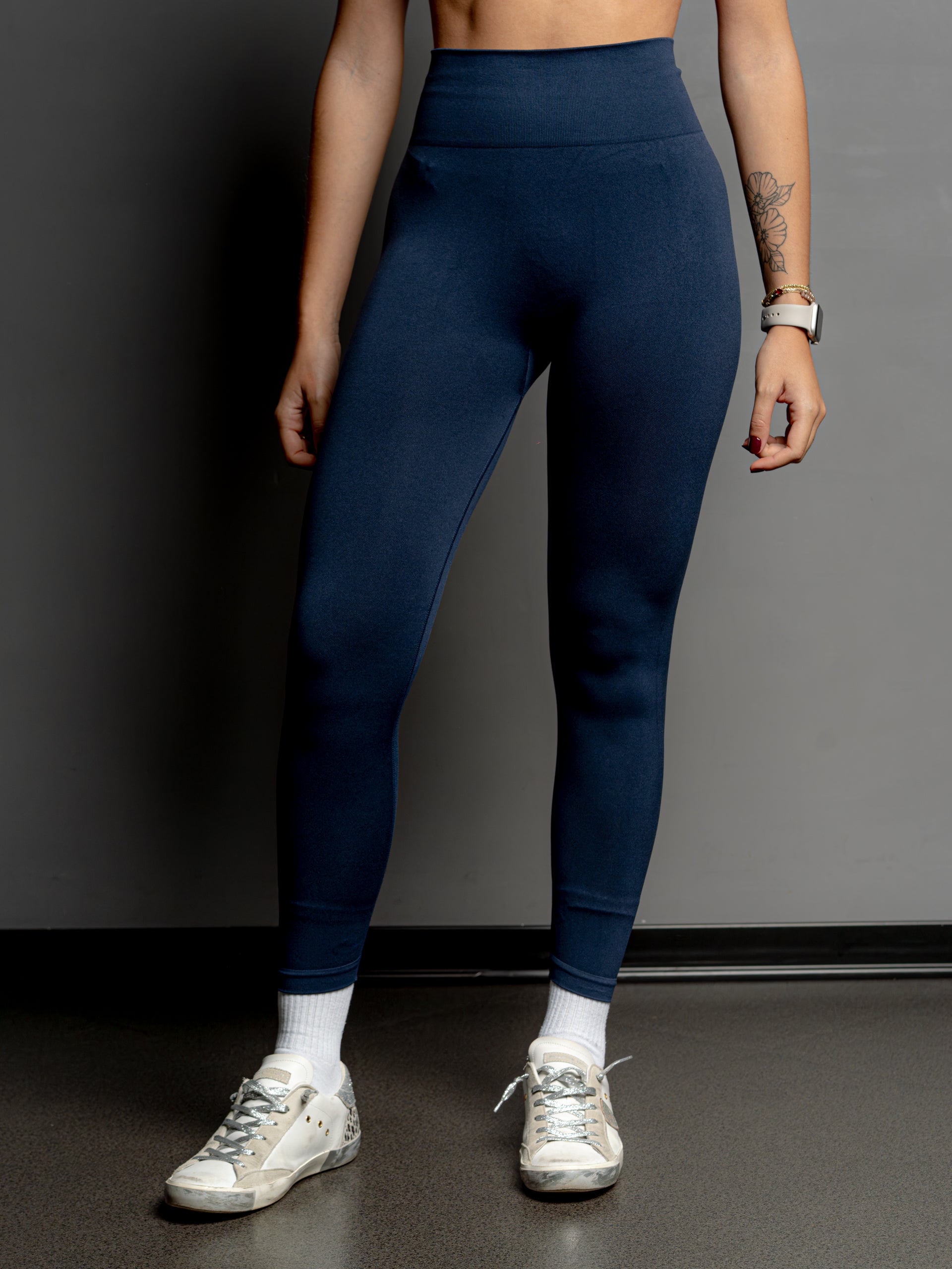 DARK BLUE DOUBLE CURL LEGGINGS