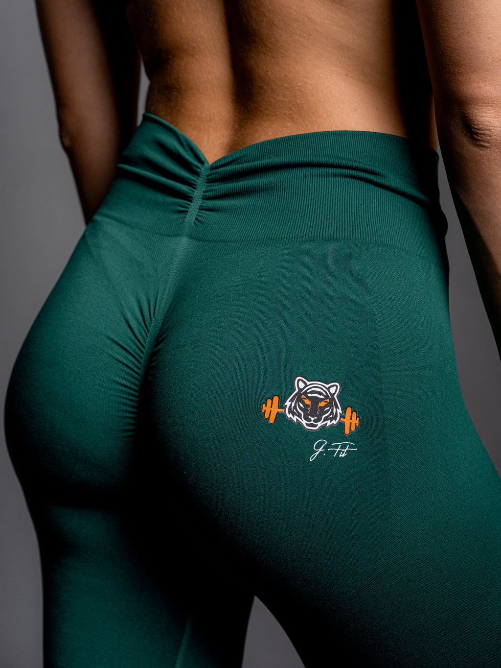 GREEN DOUBLE CURL LEGGINGS