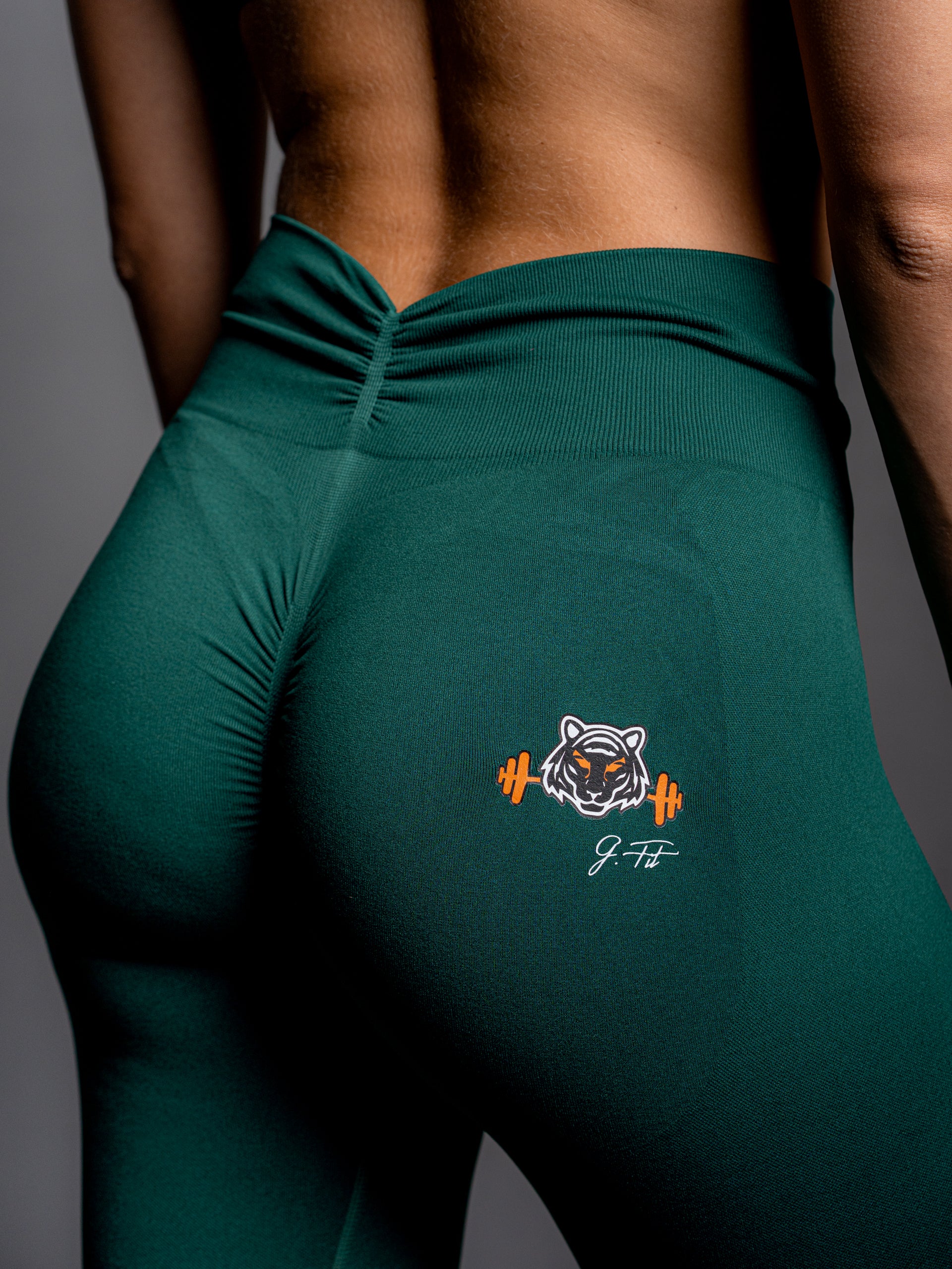 GREEN DOUBLE CURL LEGGINGS