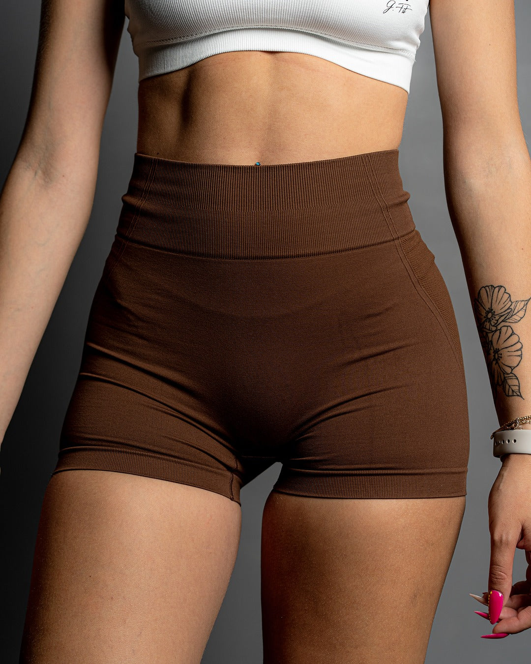 BROWN PUSH UP SHORT