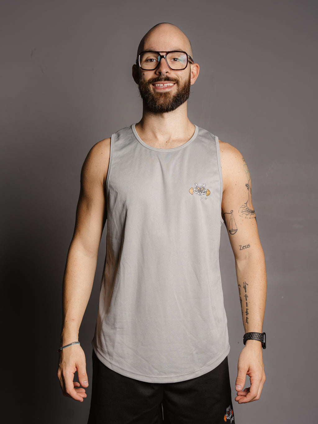 LIGHT GREY PERFORMANCE TANK