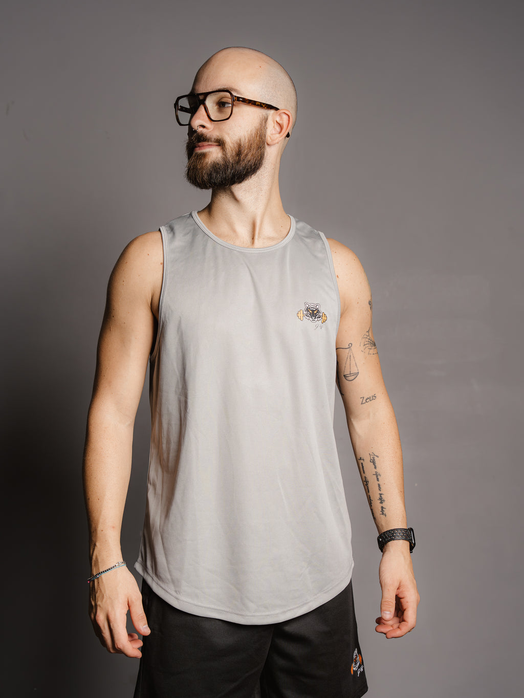 LIGHT GREY PERFORMANCE TANK