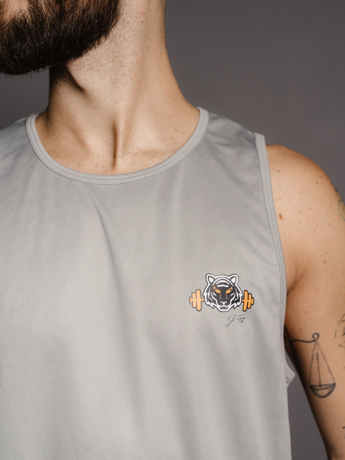 LIGHT GREY PERFORMANCE TANK