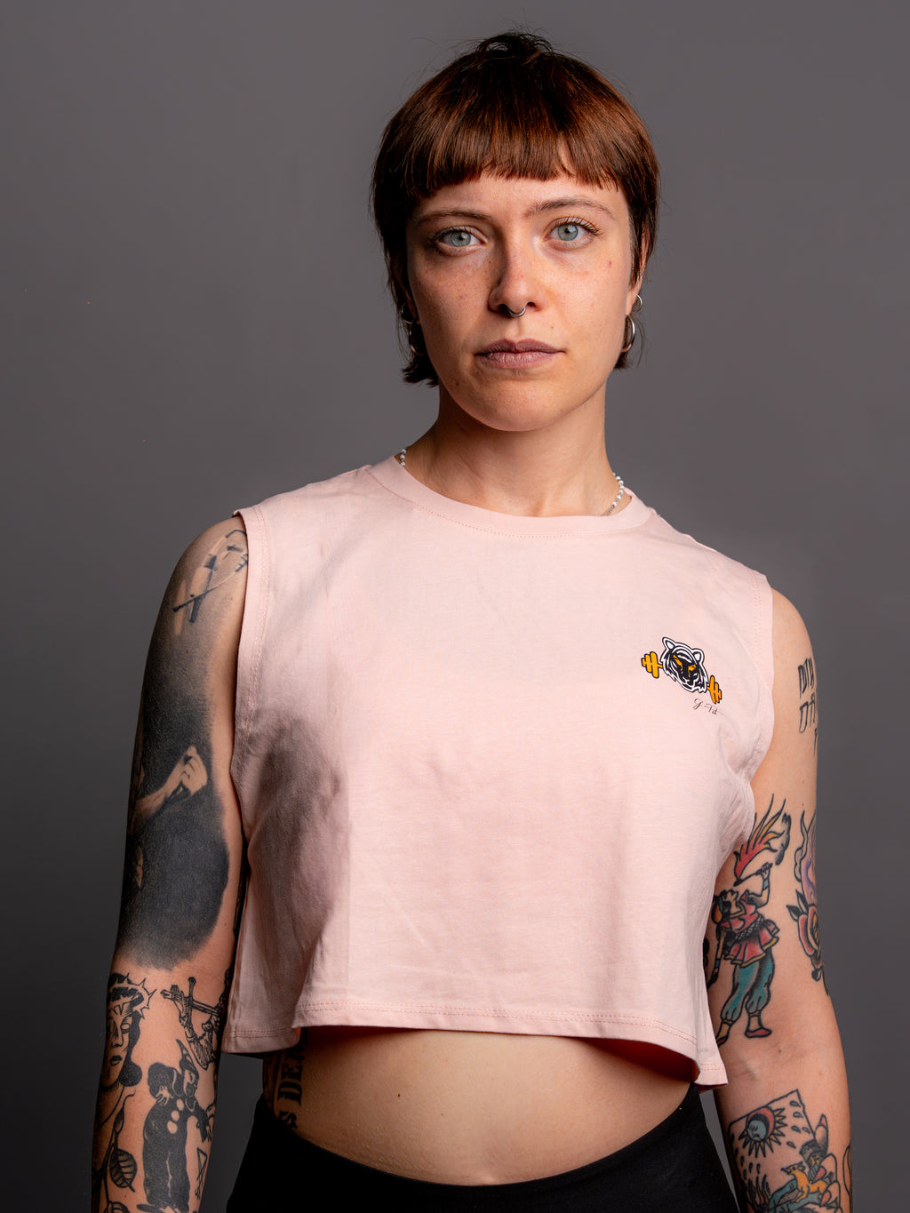 PINK CROPPED TANK TOP