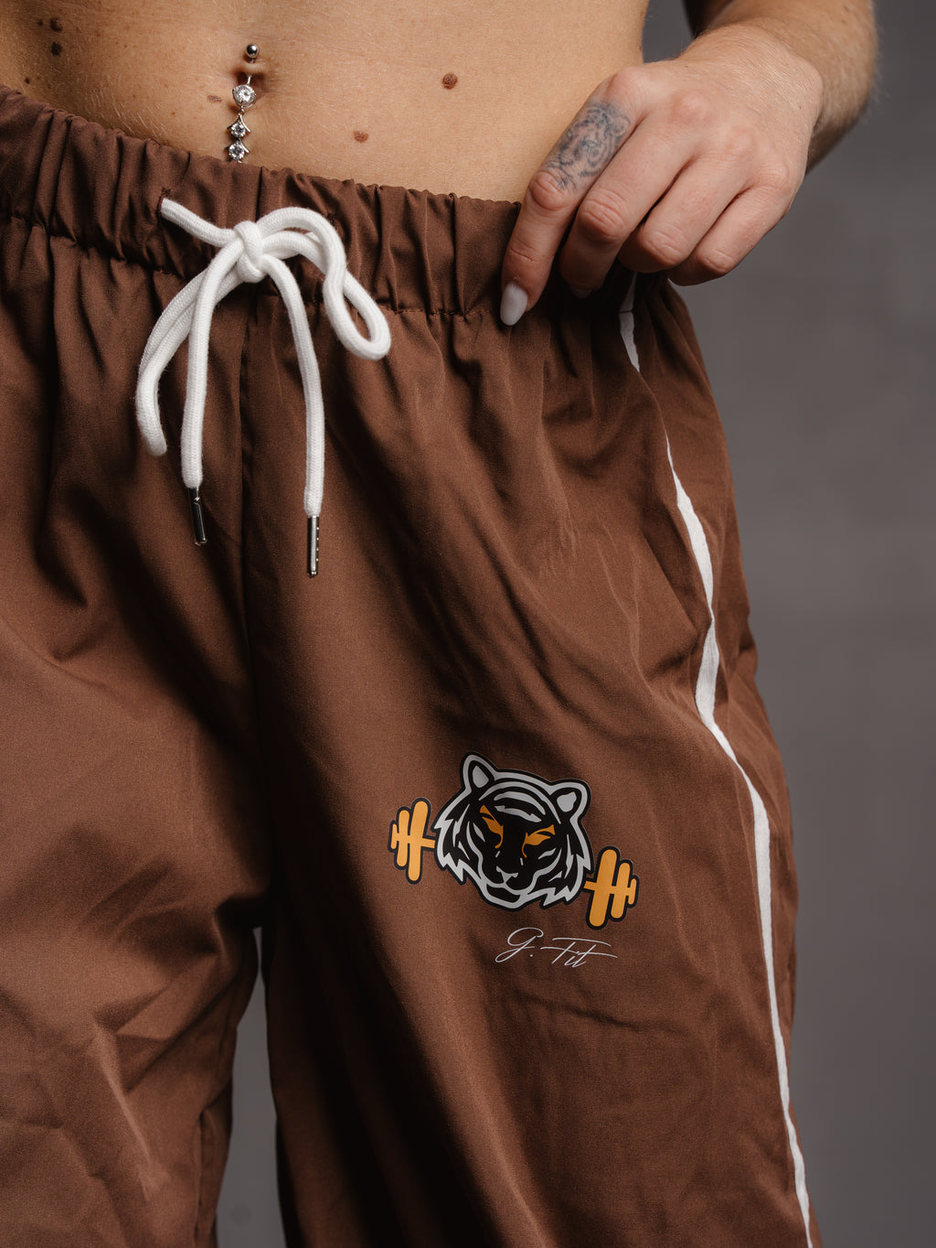 AEROBICS UNISEX PANTS BROWN
