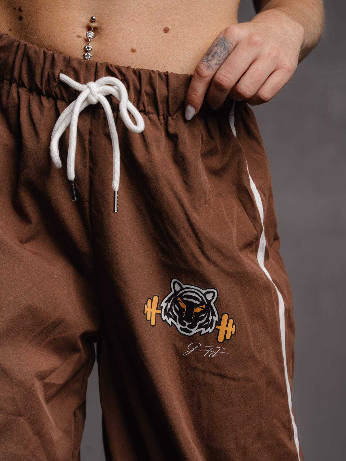 AEROBICS UNISEX PANTS BROWN