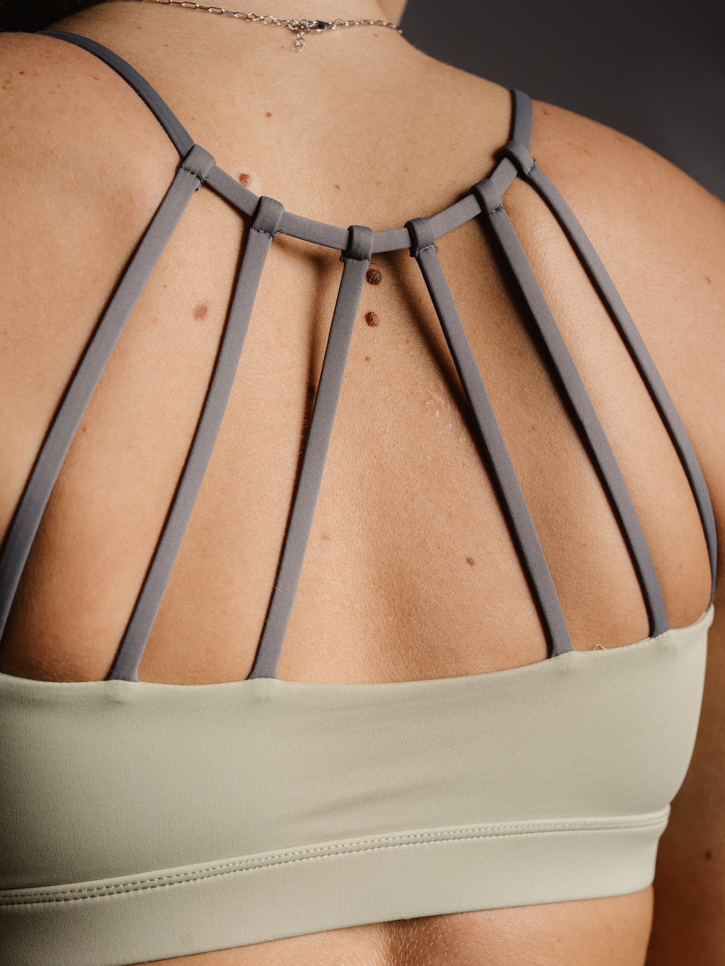 GREEN STRING BACK TOP